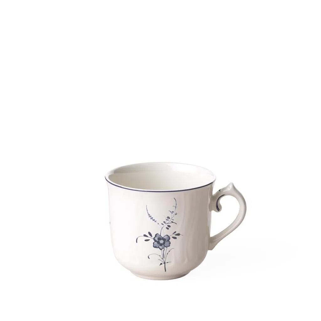 Villeroy & Boch Vieux Luxembourg Tazzina da Caffè, 200 ml, Altezza 8.3 cm, Porcellana Premium, Bianco/Blu