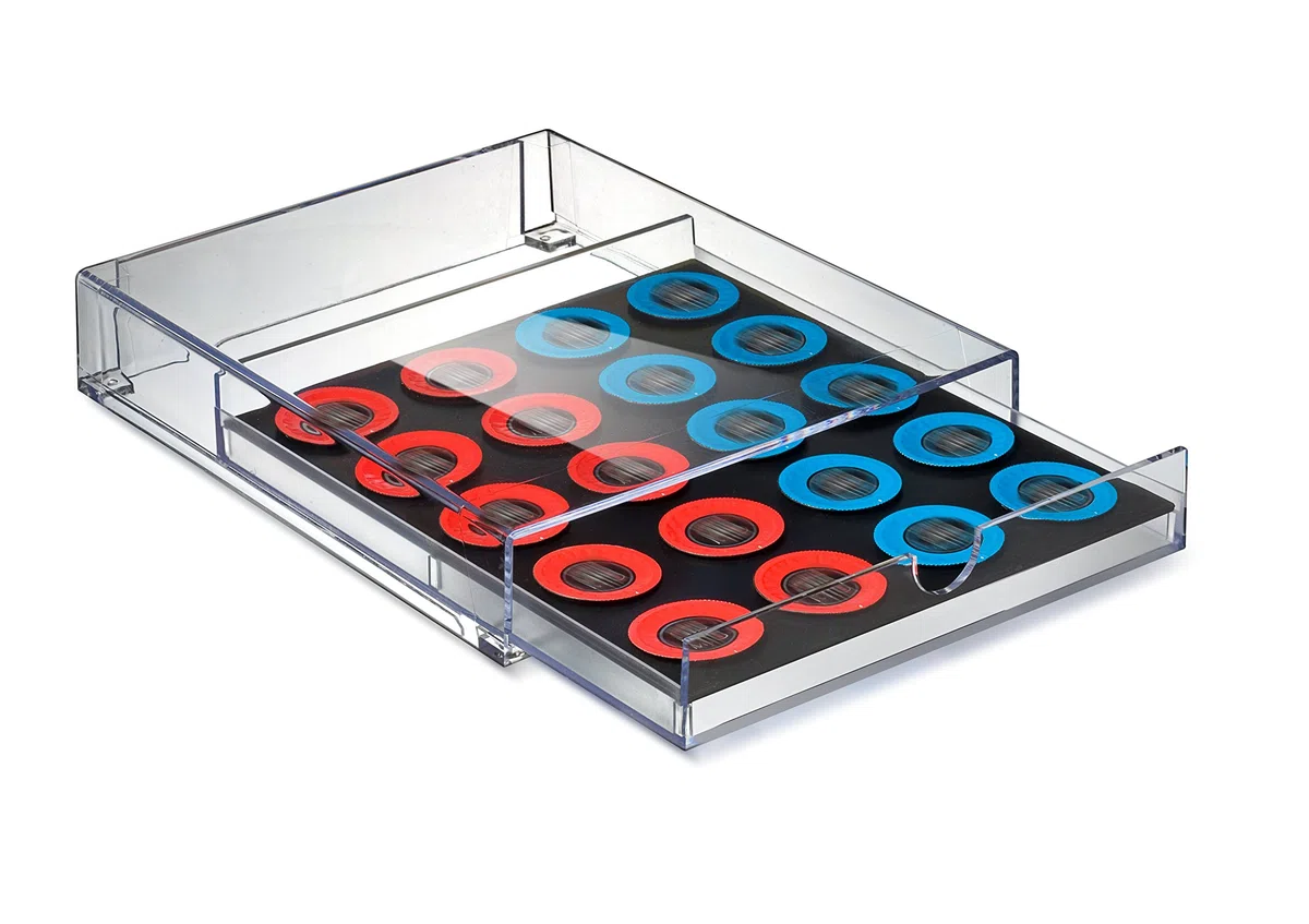 Mongardi 2077C00 - Cassetto portacapsule, 2 Griglie, Trasparente, 31 x 24.5 x 5.5 cm