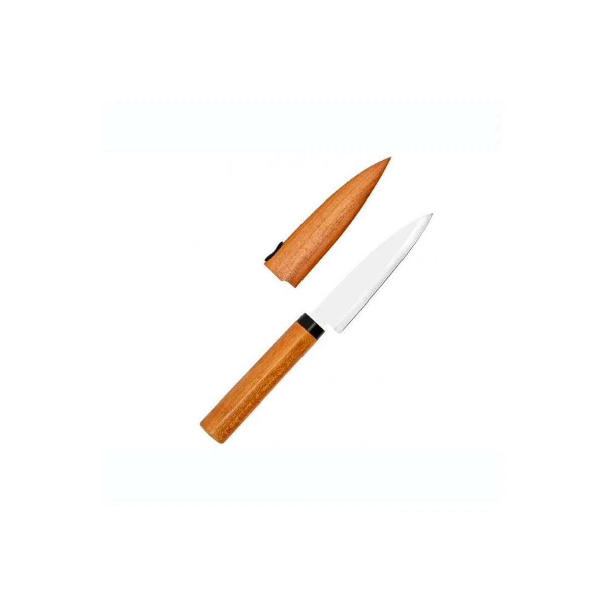 KAI Select coltello da frutta con fodero in legno e manico in legno di ciliegio - acciaio inossidabile SUS420J2 - lunghezza lama 9 cm, lunghezza totale 20,5 cm - coltello universale coltello da frutta