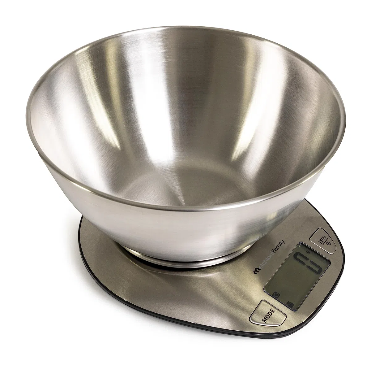 Melchioni Family | Bilancia Cucina Graal Digitale, Funzione Misurazione Tara, Portata Fino a 5 kg, Stainless Steel, Misurazioni Precise, Colore Metello.