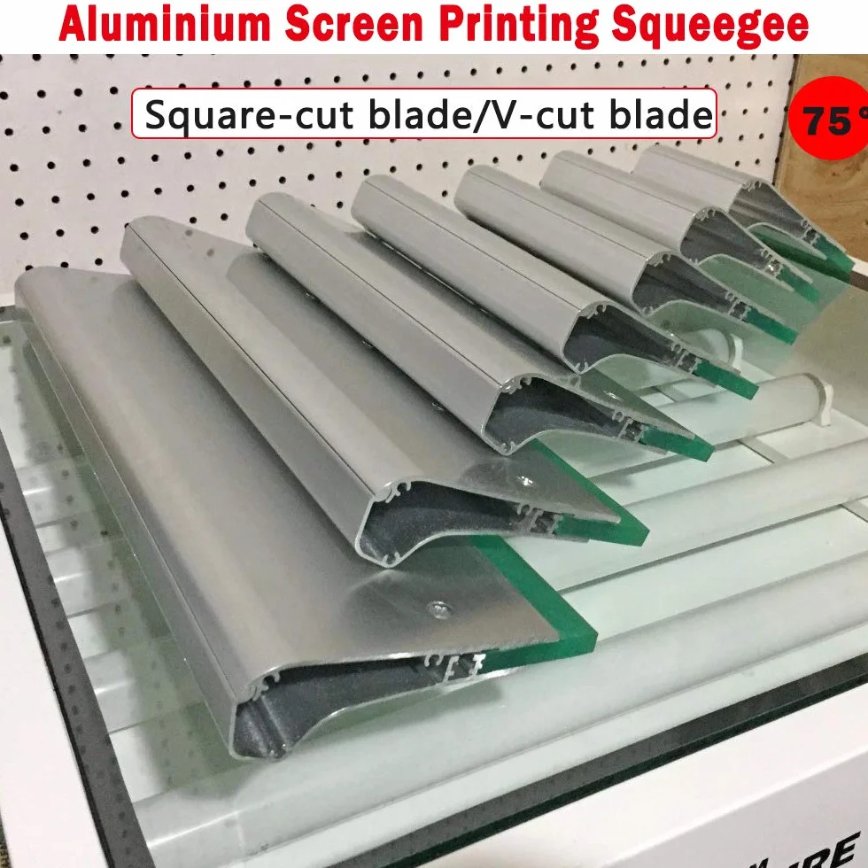 Lama di gomma di alluminio ergonomica della maniglia dell'argento del seccatoio di stampa dello schermo