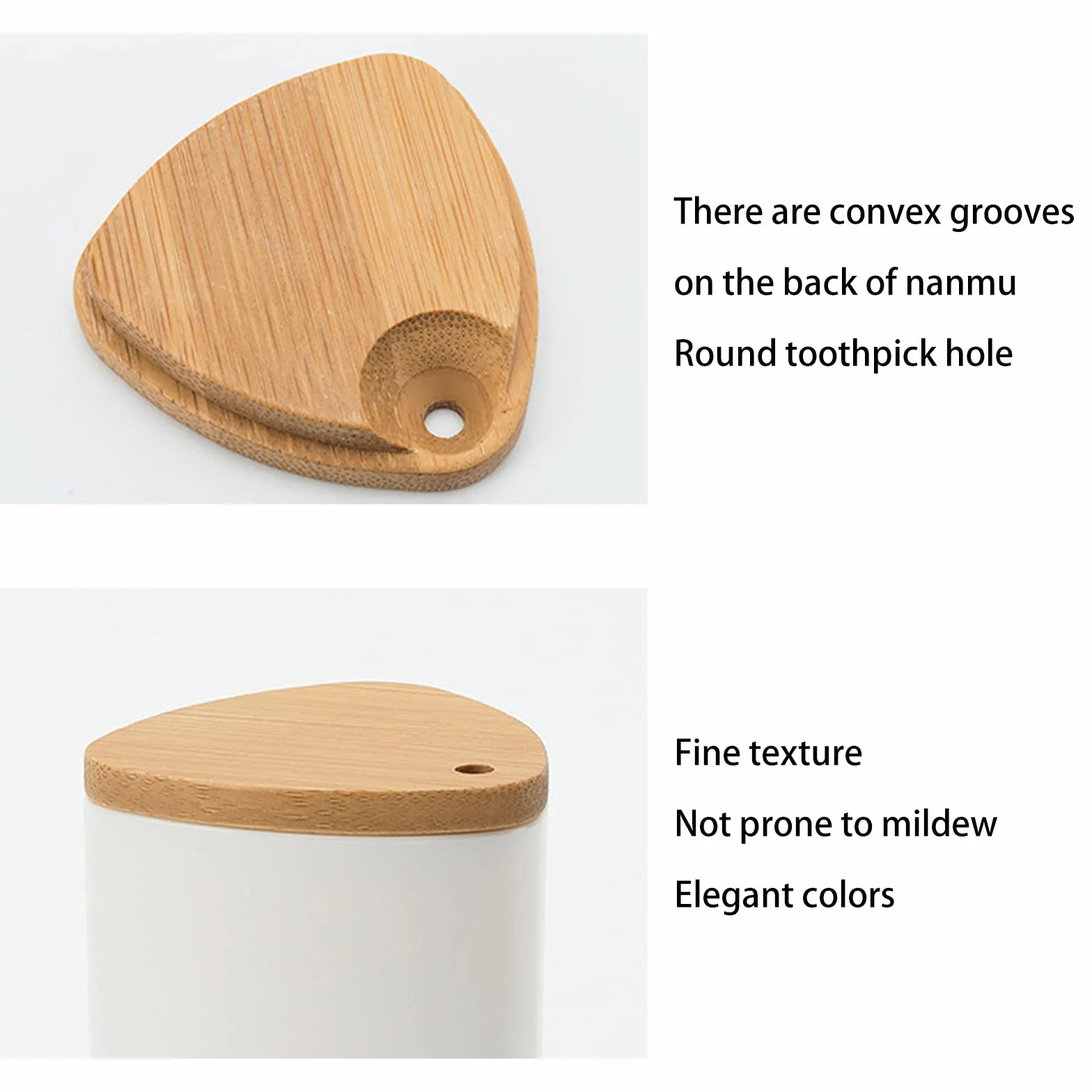 Distributore di Stuzzicadenti, 1 Pezzo Porta Stuzzicadenti in Legno Dispenser Stuzzicadenti Portatile con Coperchio in bambù, Decorazione per Cucina, Ristorante, Hotel (Bianco)