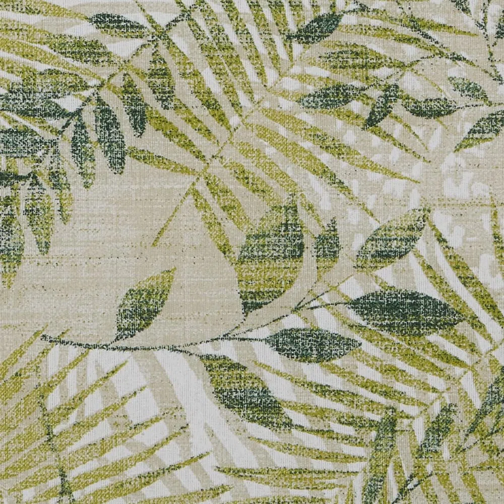 Kt KILOtela - Tessuto Canvas Stampato, Rivestire, Foderare, Divani, Tavolo, Sedia, Letto, Tende, Cuscini, Borse, 100 cm Lunghezza x 280 cm Altezza, Botanico, Foglie, Verde - 1 Metro