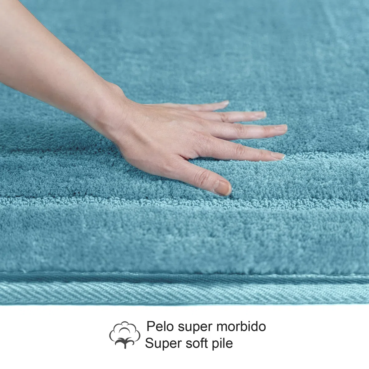 Decomira Tappeto Bagno Antiscivolo | Tappetino bagno super assorbente, lavabile in lavatrice | Per il bagno, la doccia, la vasca da bagno o come tappetino WC | Turchese - 40x60 cm