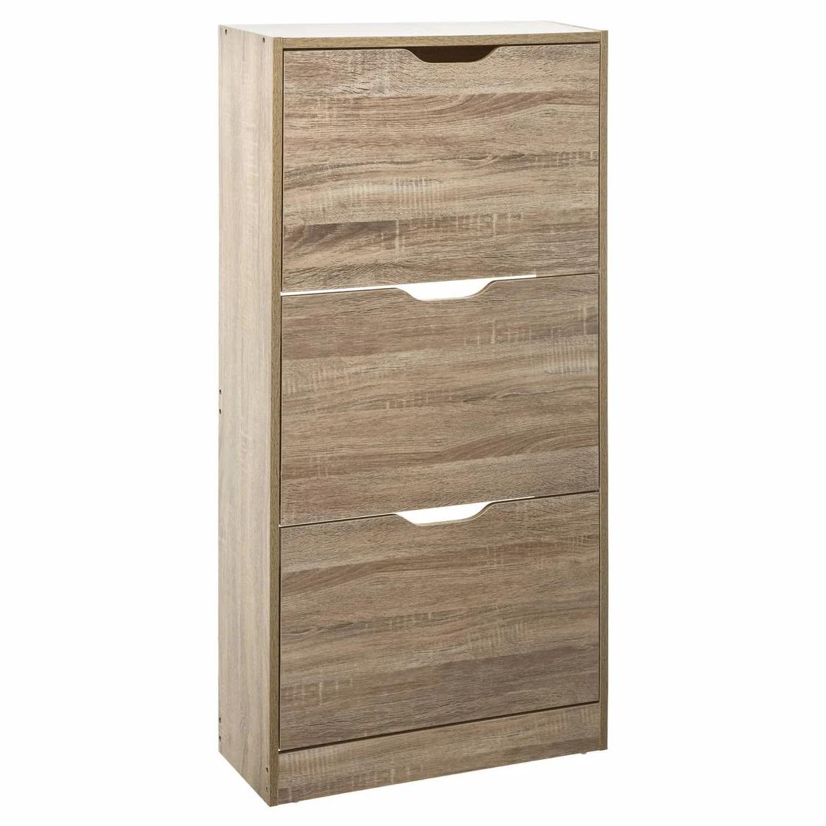 5five - scarpiera a 3 cassetti con effetto rovere naturale