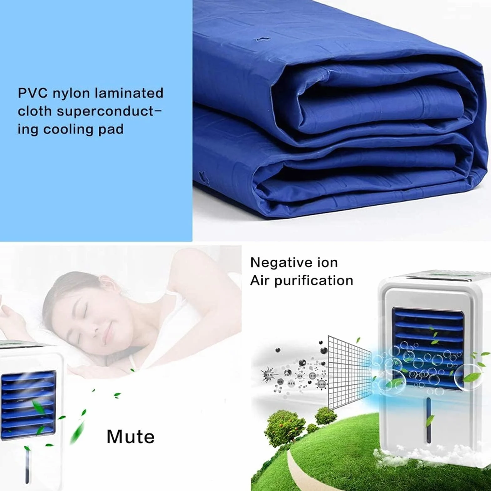 Materasso ad Acqua di Raffreddamento, Materasso raffreddato ad Acqua con Telecomando, Sistema di Cuscino di Raffreddamento del Letto, Coprimaterasso refrigerato in PVC, 63x27 Pollici