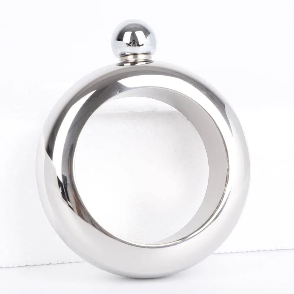 Braccialetto da fiaschetta da 99,2 g, in acciaio inox, per alcol, whisky, liquori, gioielli (argento)