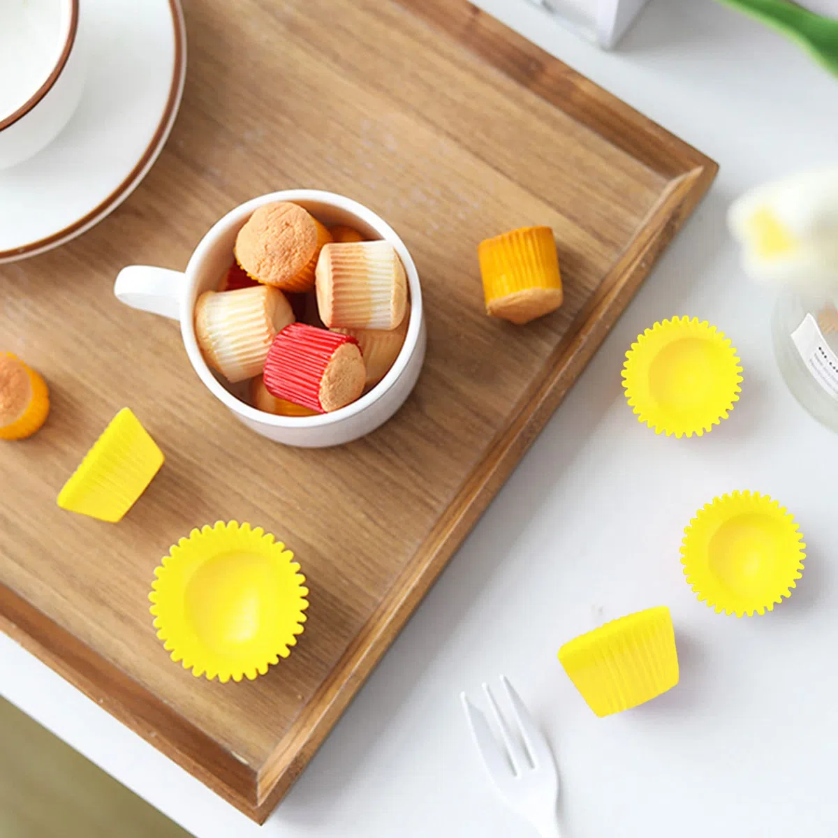MIVAIUN 1000 Pz Pirottini Gialli per Cupcake, Muffin, Caramelle e Cioccolato - Carta Oleata