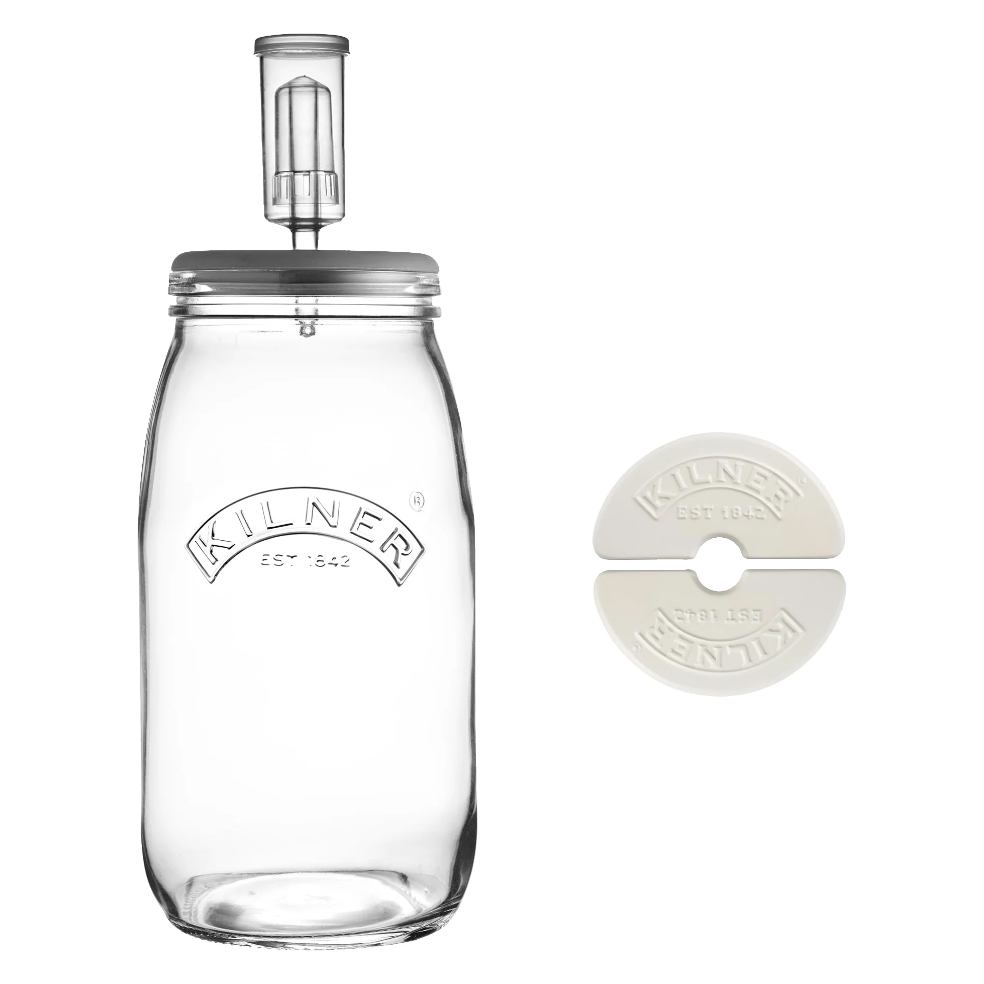 Kilner, Set di fermentazione per crauti/Kimchi/sottaceti, Trasparente