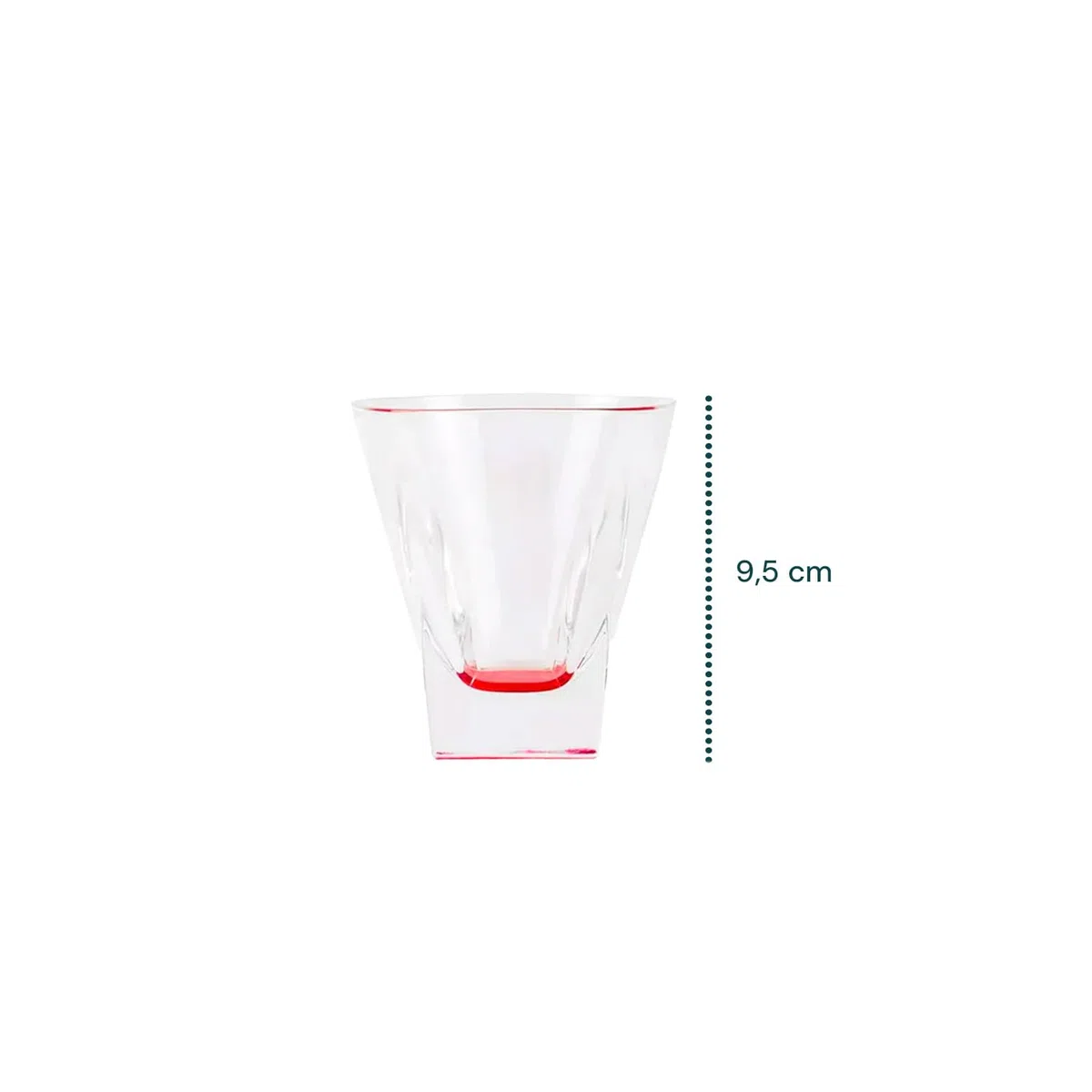 Avilia Set 6 Bicchieri 27CL con Fondo Rosso in Luxion - Resistenti ed Eleganti Ideali per Cene in Famiglia o Occasioni Speciali - Adatti a Tutti i Tipi di Bevande - Facili da Lavare in Lavastoviglie