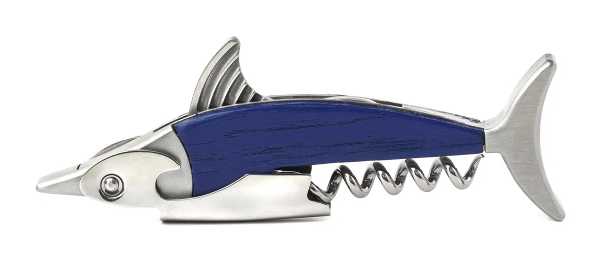 Kikkerland – apribottiglie, in Legno, Blu, 7 x 1,7 x 20,5 cm