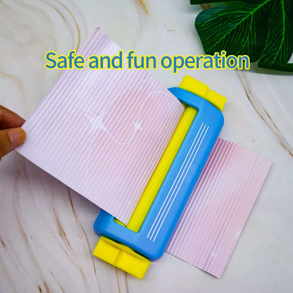 KRUCE Strumento per la piegatura della carta, strumento per la creazione di carta ciano, strumento per la creazione di onde, strumento con pomello, per fai da te, artigianato, scrapbooking