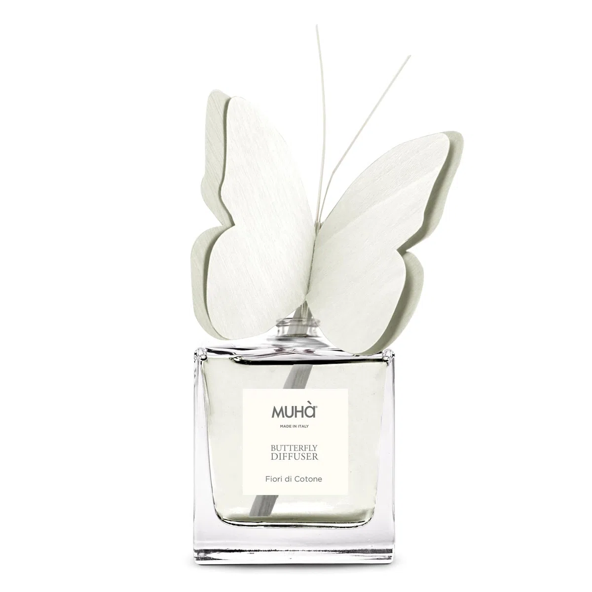 MUHA' Butterfly Farfalla profumatore diffusore Made in Italy per Ambienti 50 ml Fiori di Cotone