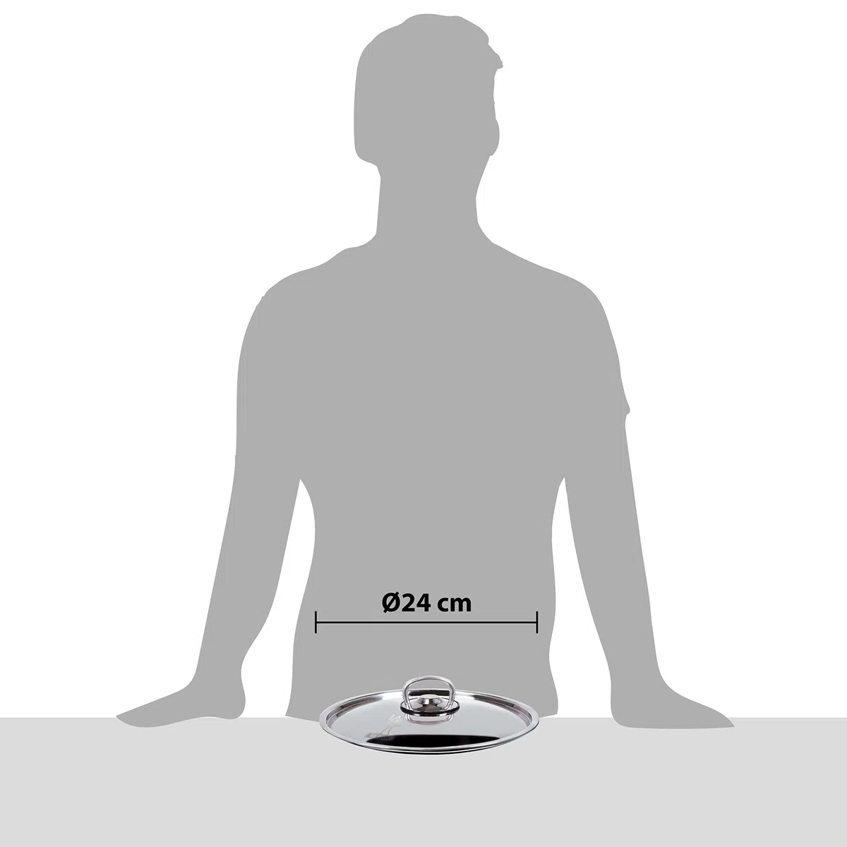 Aeternum La Divina, Coperichio universale, Acciaio Inox, Diametro 24 cm, Acciaio