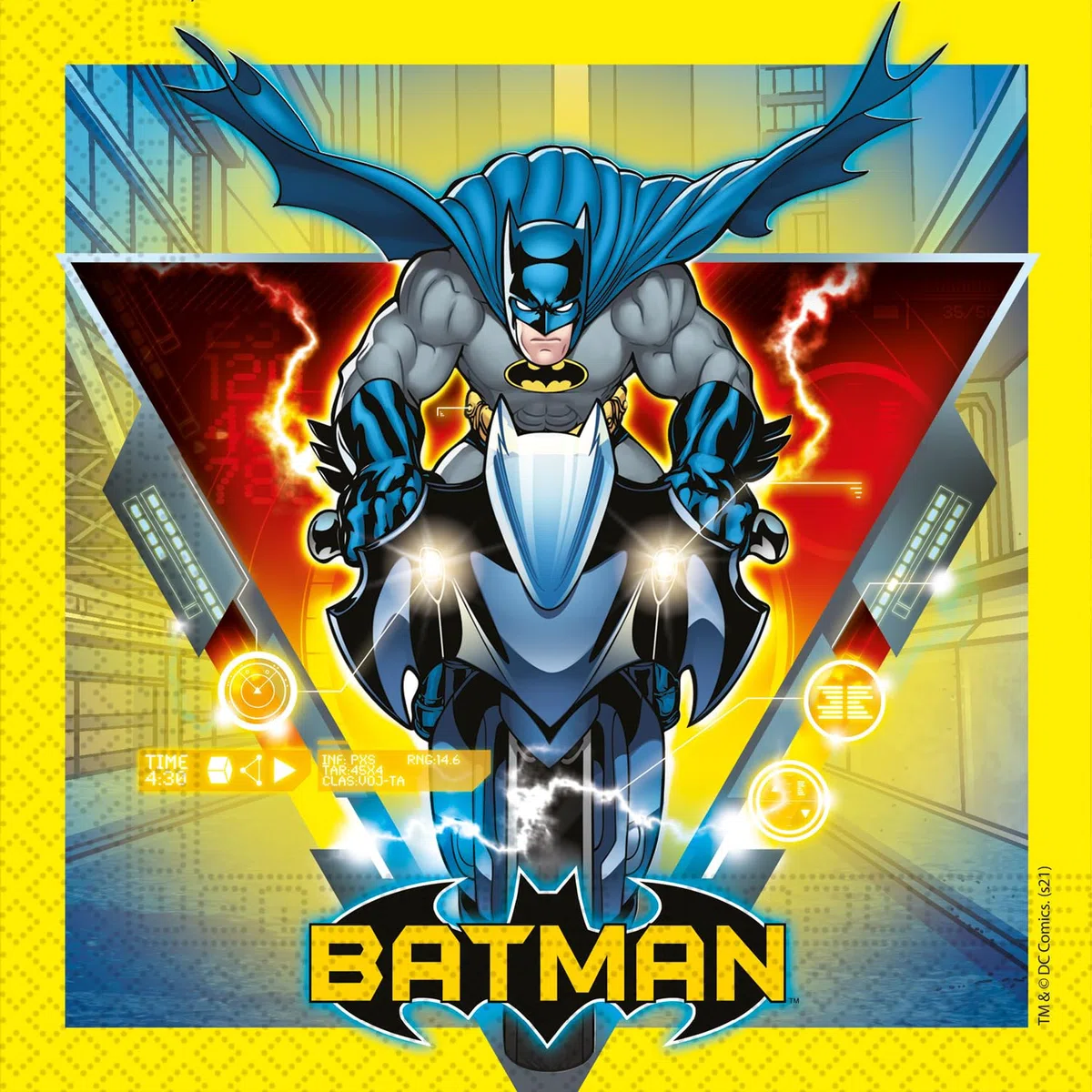 Procos 10137430 - Set per feste S Batman Rogue Rage, set da 52 pezzi, 16 piatti, 16 bicchieri, 20 tovaglioli, stoviglie usa e getta, stoviglie per feste, decorazione da tavolo, Marvel