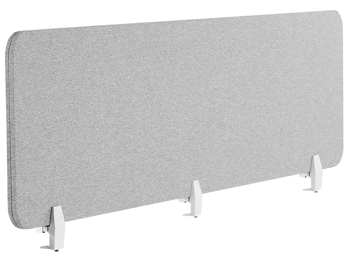 Beliani Pannello Divisorio Fonoassorbente in PET 180 x 40 cm Grigio Chiaro
