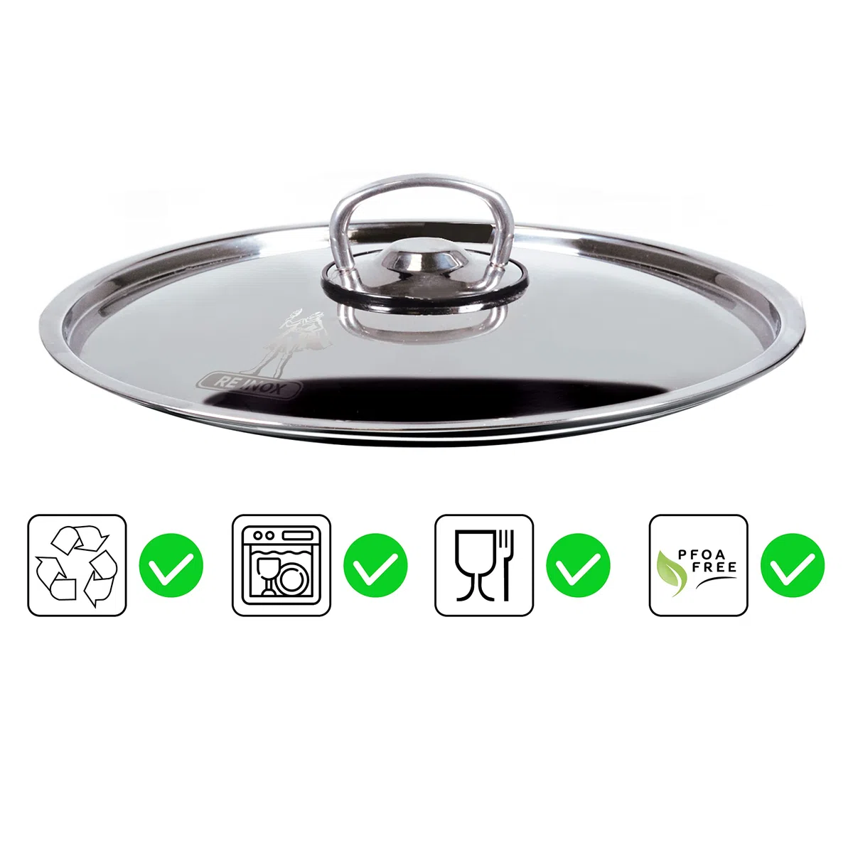 Aeternum La Divina, Coperichio universale, Acciaio Inox, Diametro 24 cm, Acciaio