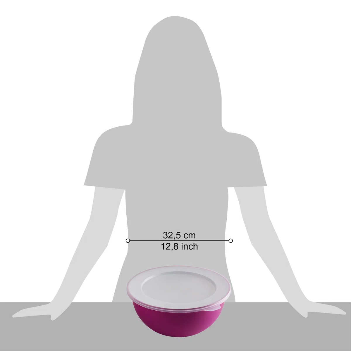 Omada Design Contenitore per Alimenti Grande con Coperchio da 6,5 Lt, Antibatterica, Leggera, Infrangibile, lavabile in Lavastoviglie, Linea Sanaliving