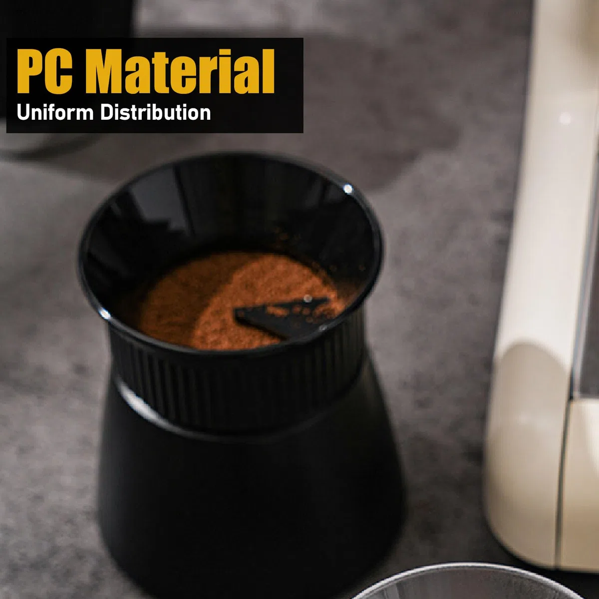 Imbuto Dosatore per Moka, Riempitivo per Caffè Piano Cottura Strumento di Distribuzione per Caffettiera Espresso Anello Dosatore per Caffettiera per Valvola Singola(150ml-Nero)