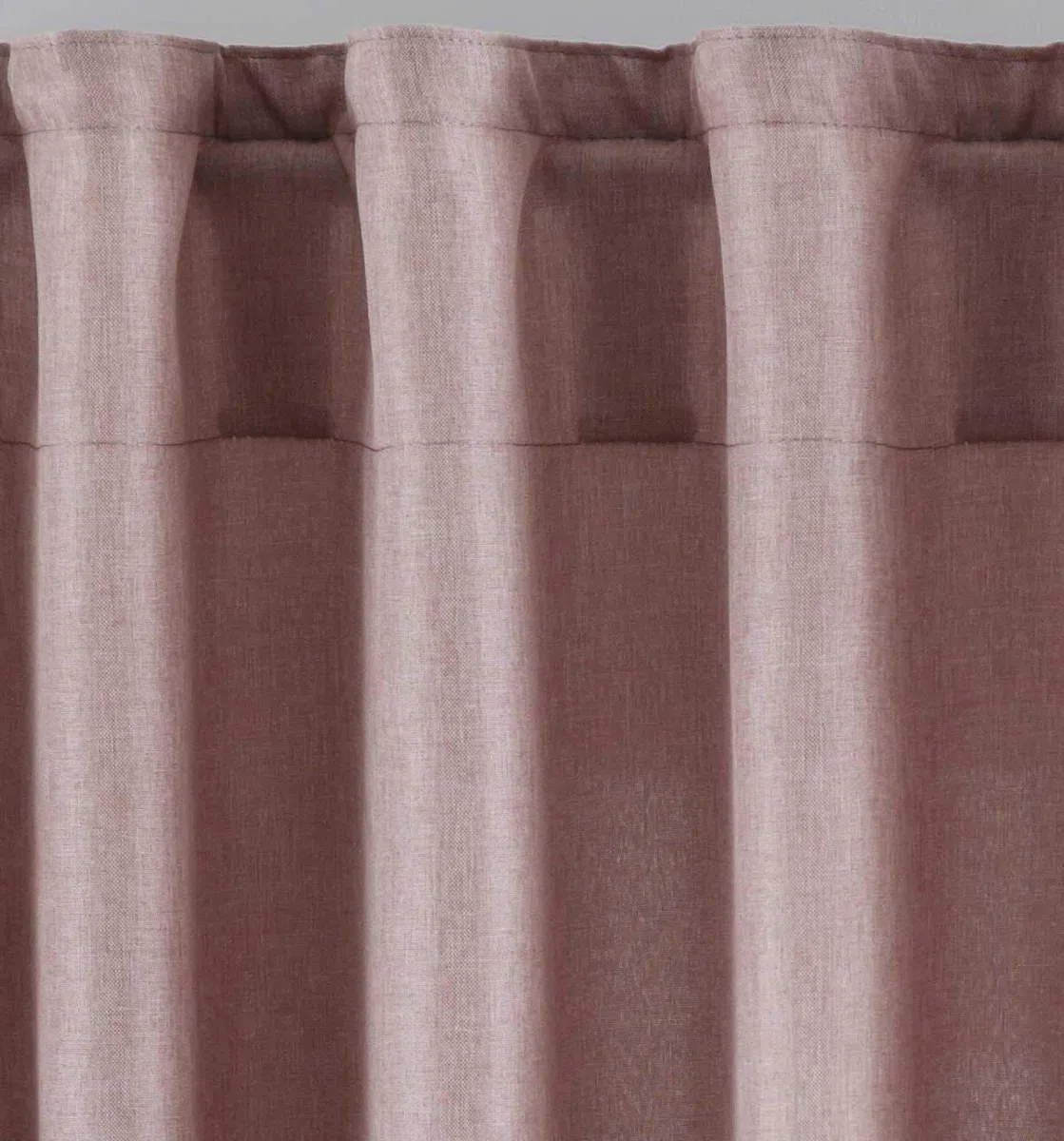Gardinenbox Cationic Jena 2019037-2 - Set di 2 tende con passanti nascosti, 250 x 140 cm (altezza x larghezza), effetto lino, oscuranti, con fermatenda, colore: grigio talpa