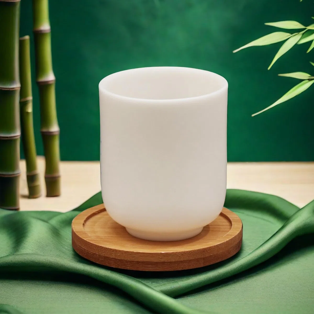 Piatti per Candela: 12 Pezzi Rotondi Piattini Decorativi in Bambù, Sottobicchieri in Legno per Battesimi, Vassoio Decorativo per Candele per Decorare o Come Articolo da Regalo (Diametro 9cm)