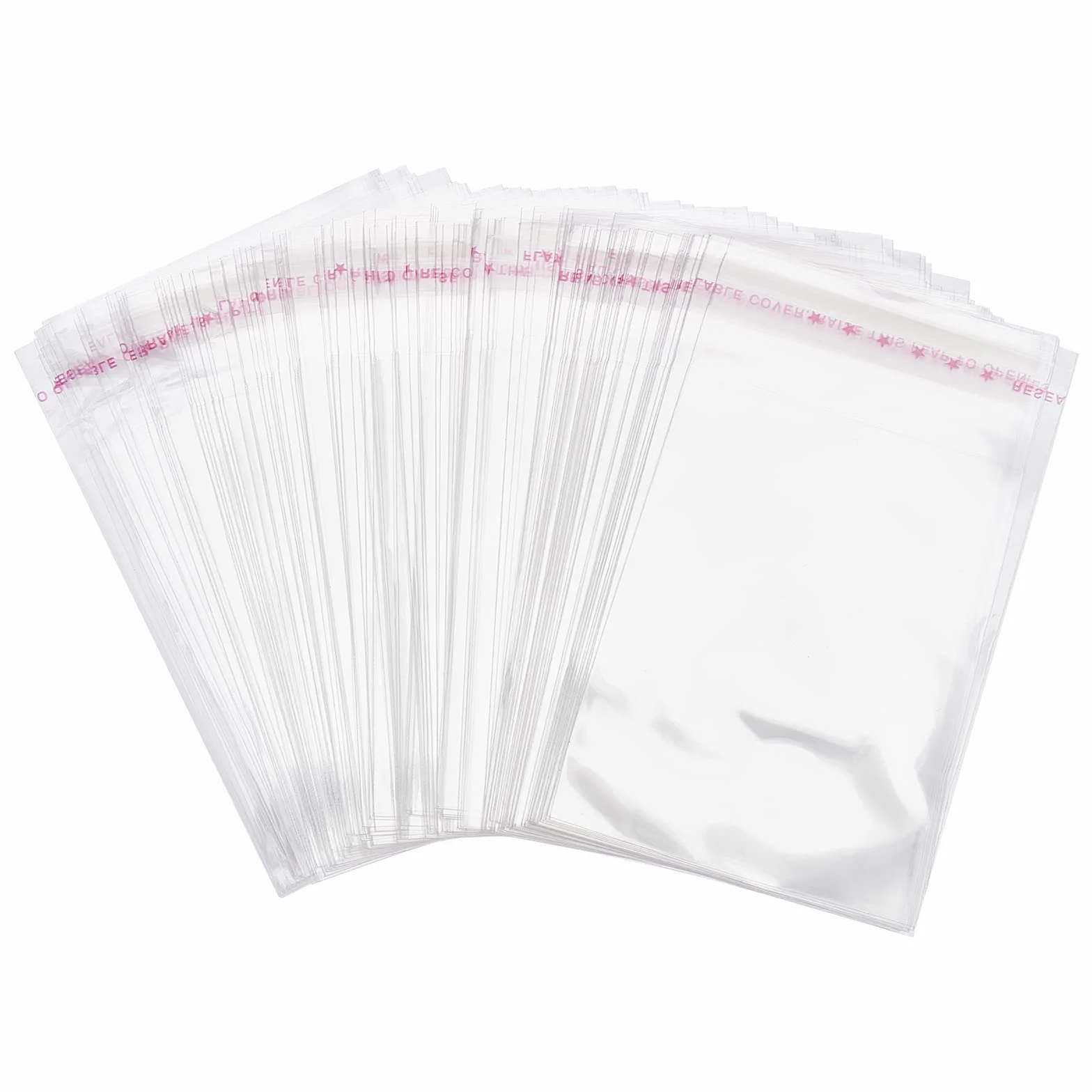 NBEADS 1000PCS plastica Trasparente Bags Grip Peel & Seal Strong Packing autoadesive Sacchetti in, 100 x 60 MM