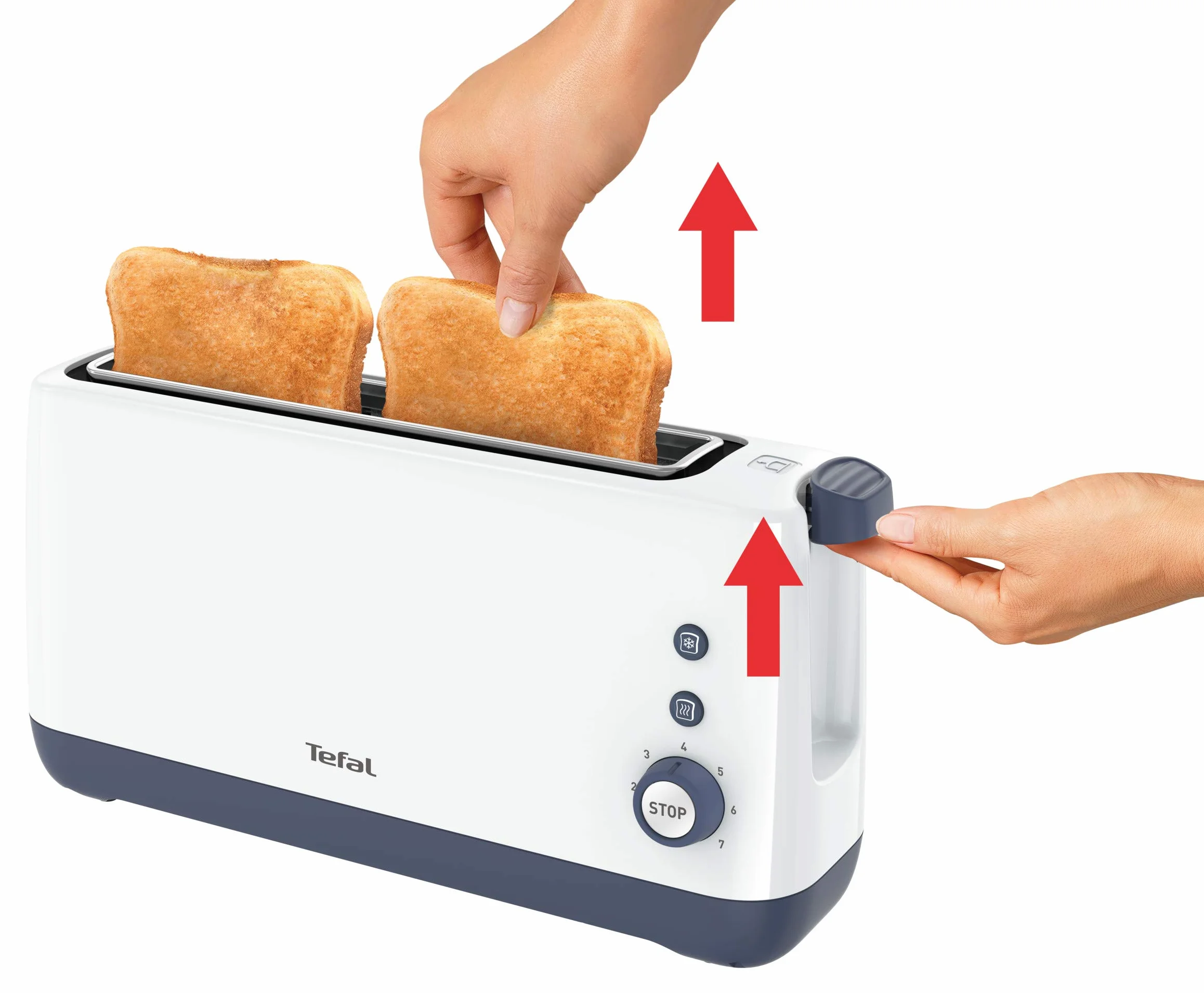 TEFAL Toaster Minim TL302110 - Griglia per pane compatta con fessura, colore: Bianco