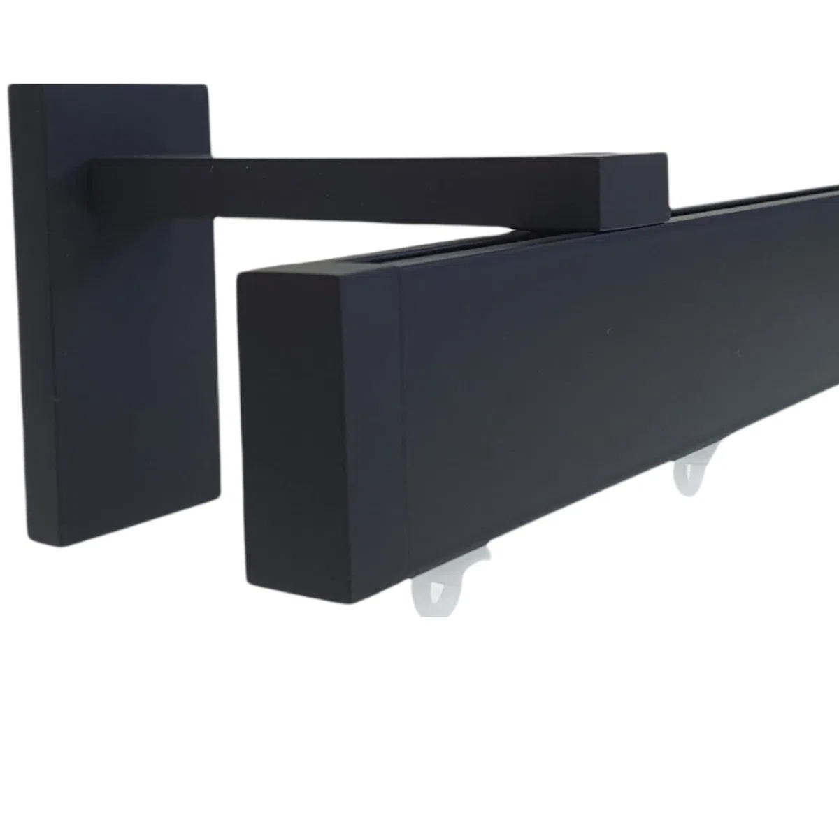 Globalcorporation Bastone Per Tenda Nero Minimal a Soffitto e Parete Doppio o Singolo Bastoni Moderni Binari da tende Scorritenda Riloga Zineffa Tendaggi Alluminio kit(140 Centimetri A Parete,NERO)
