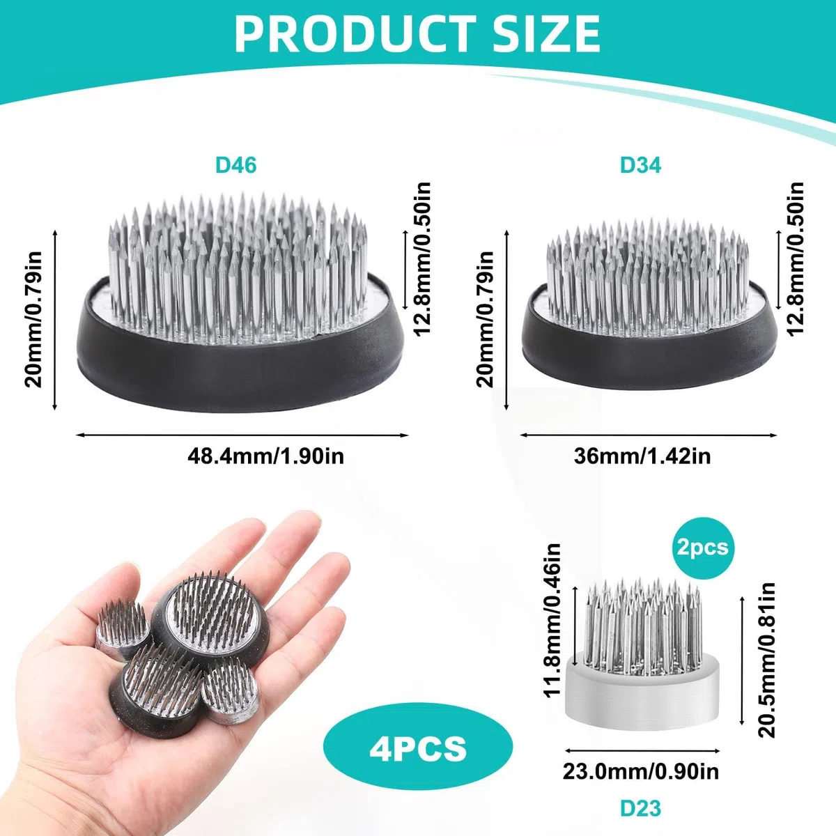 Supporto rotondo per composizioni floreali, 4 pezzi Kenzan in acciaio inox rana di fiori con base antiscivolo per Ikebana, ideale per decorazione della casa, salone, tè fiorista giardino