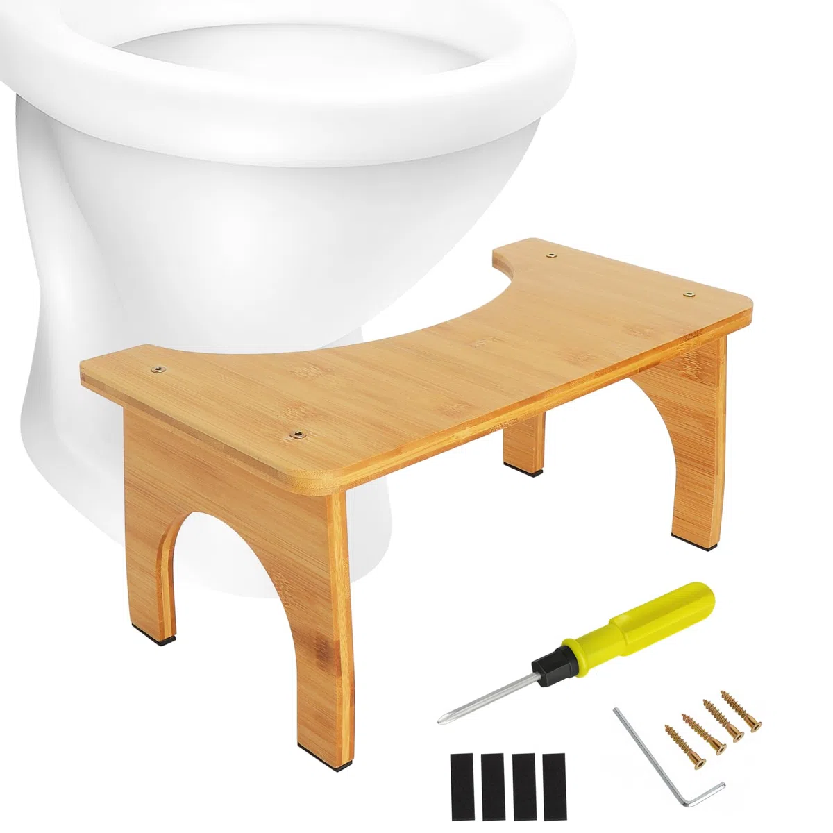 Sgabello WC per adulti e bambini, sgabello per WC contro la stitichezza, sgabello da bagno per una seduta più sana e facile digestione