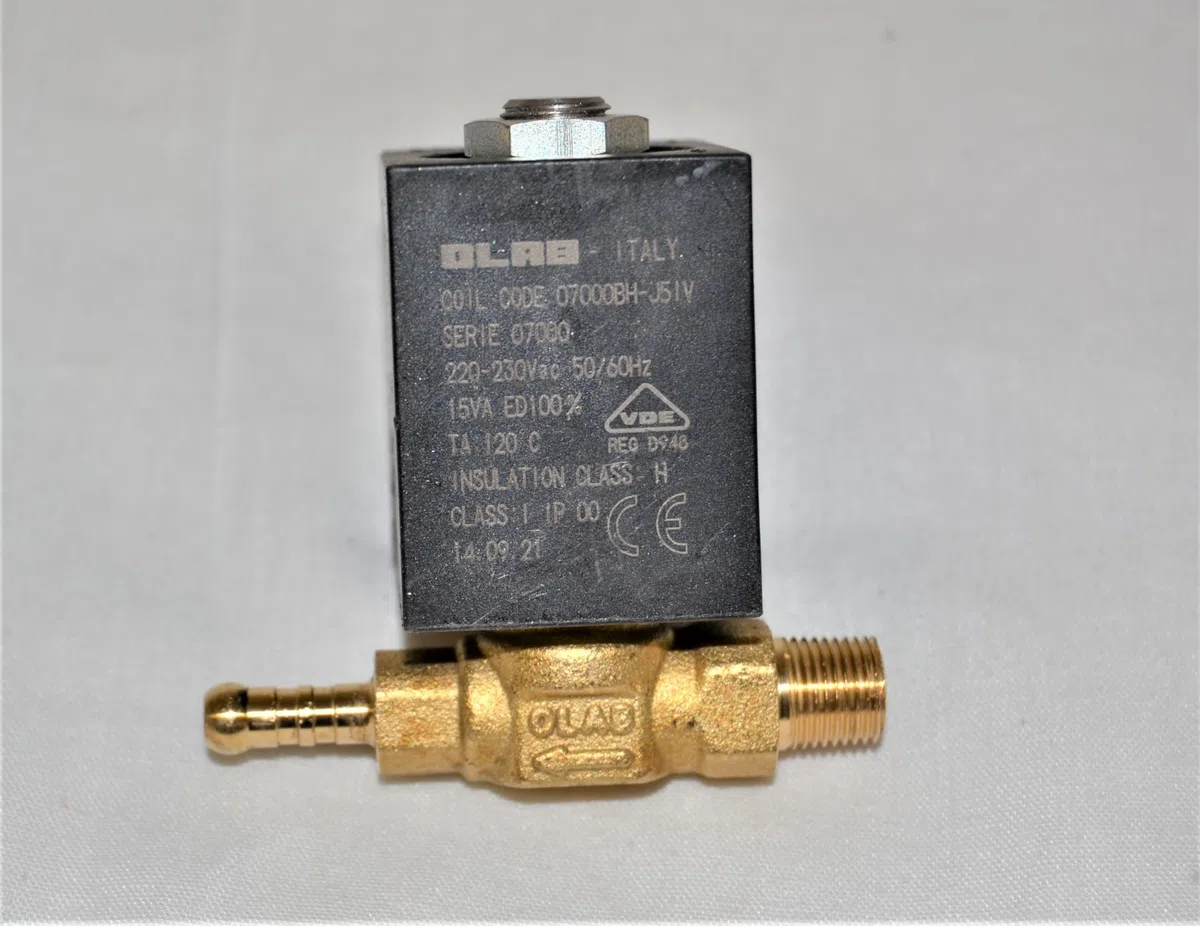 OLAB ELETTROVALVOLA modello A52 1/8 dritta SERIE 7000 220/230V X per ferro da stiro a caldaia STIROLUX