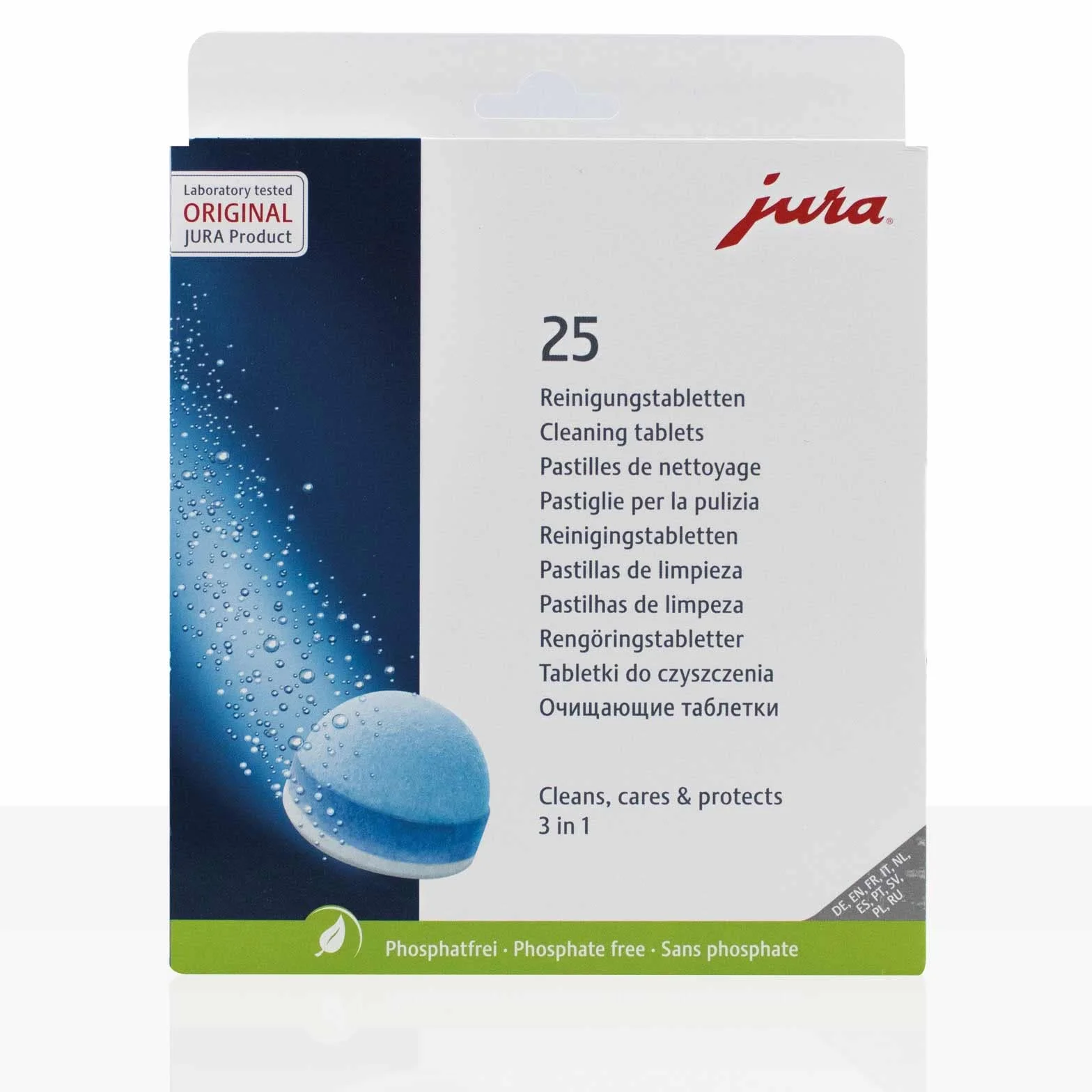 Jura Compresse di pulizia 3 in 1 per macchine da caffè automatiche – 25 pastiglie (1 pezzo)