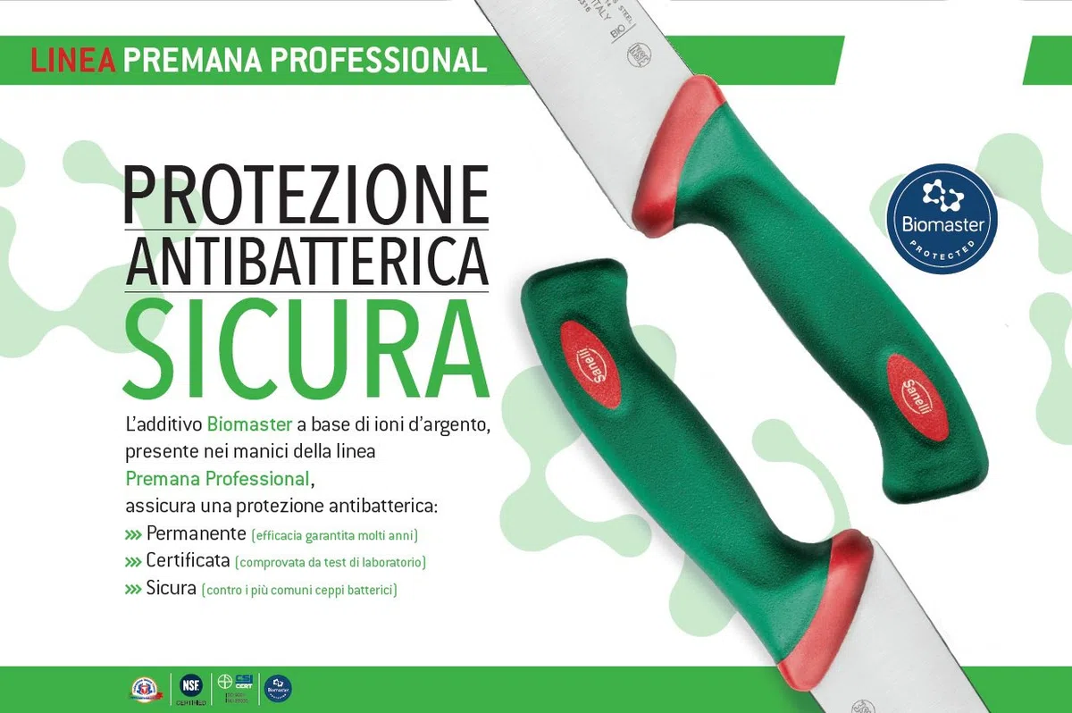 Sanelli Premana Professional Confezione Coltelli macellaio, Acciaio Inossidabile, Verde / Rosso, 39 x 13 x 3 cm, 2 Unità