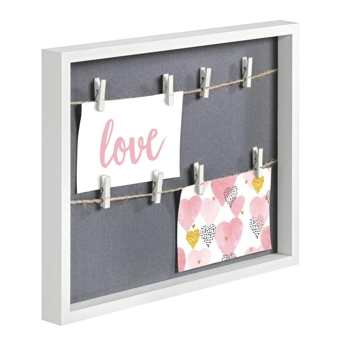 Hama Cornice portafoto Muro con cordino e pinze, bianco, 29,5 x 36,5 cm