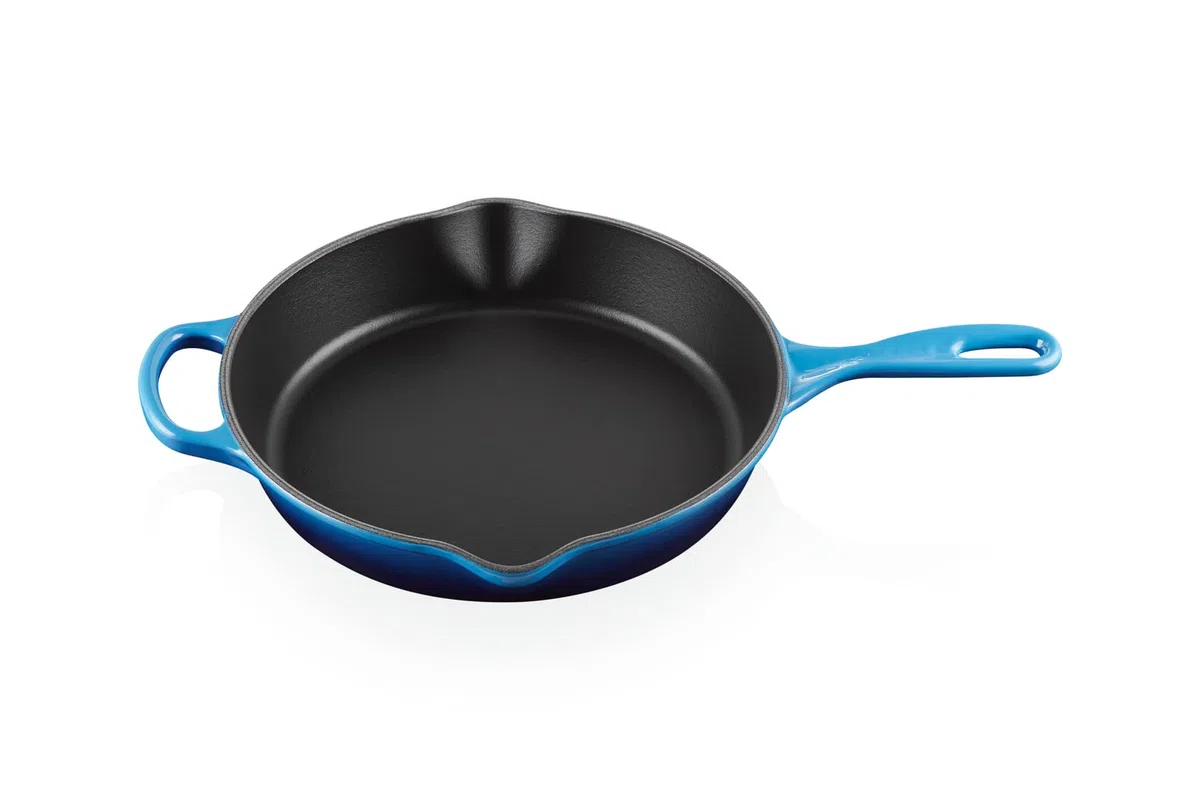 LE CREUSET Grill rotondo profondo Evolution in ghisa vetrificata, 25 cm, Azure, 20187262200422