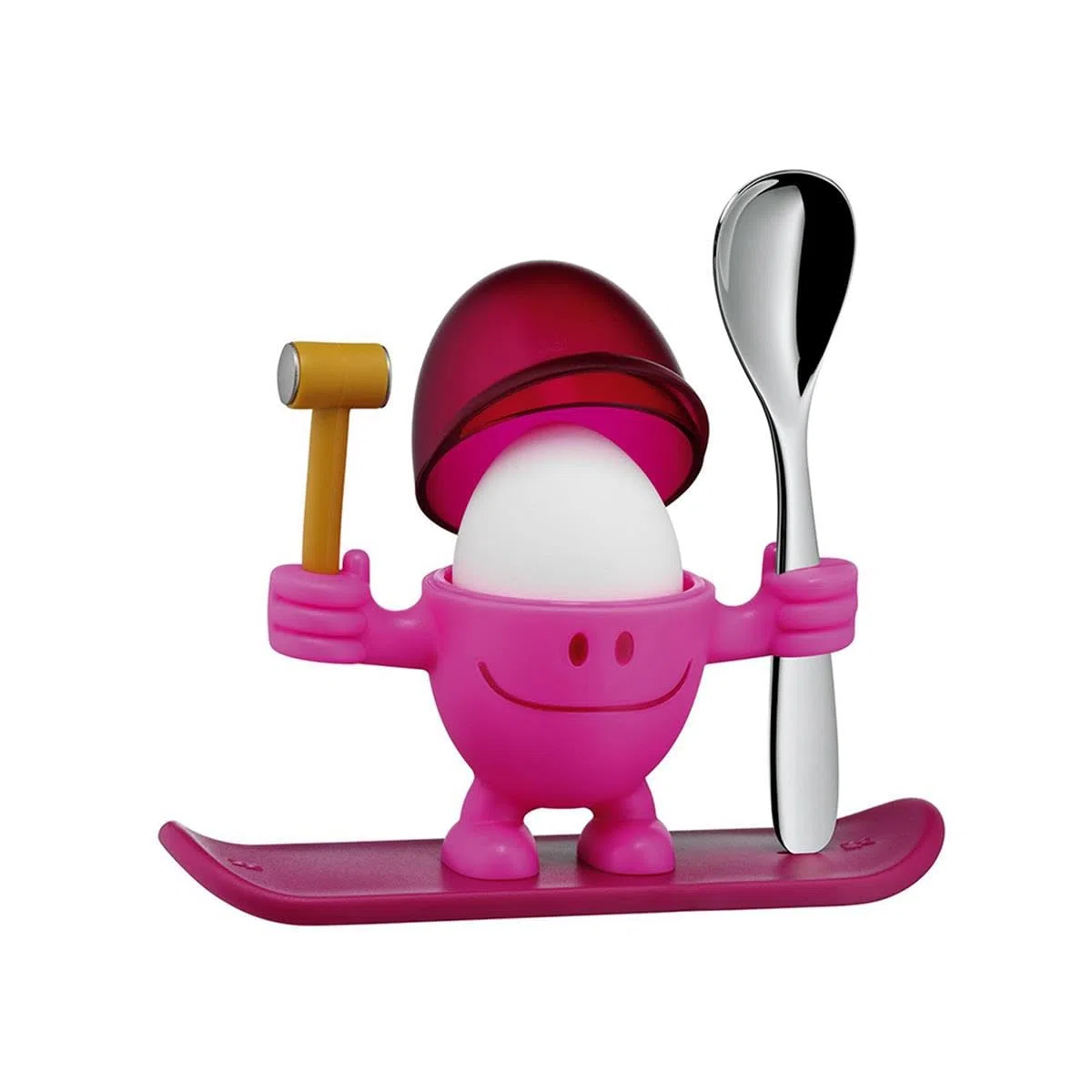 WMF Portauovo McEgg Bimbo con Cucchiaio Acciaio Inox, Plastica, Rosa