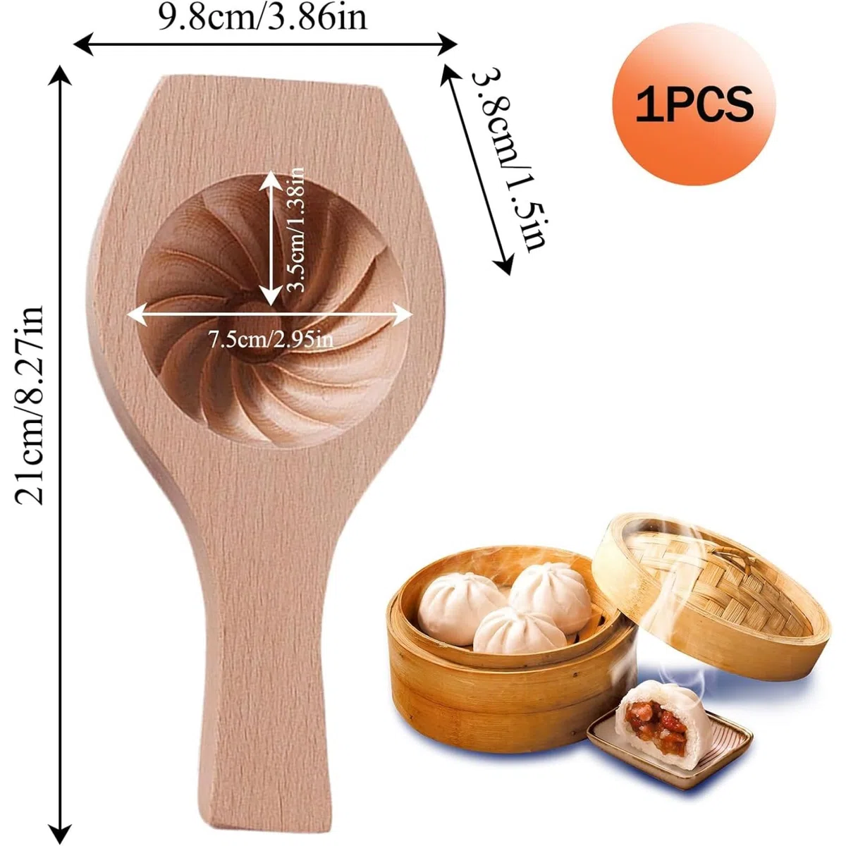 Stampo per panini al vapore fai da te, multifunzione Baozi Maker, pratico stampo per torte pressato a mano in stile cinese per la cottura di Capodanno