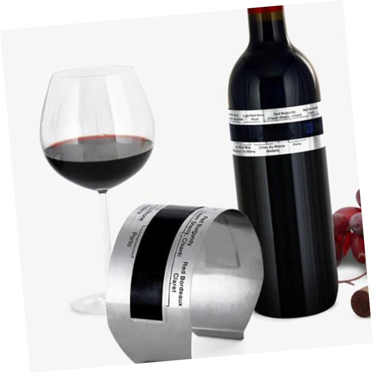 OUNONA 6 Pezzi Vino Digitale Braccialetto di Vino Alimentare Professionale Termometro Digitale Termometro Liquido Termometro Bottiglia di Vino Acciaio Inox Set di Vini