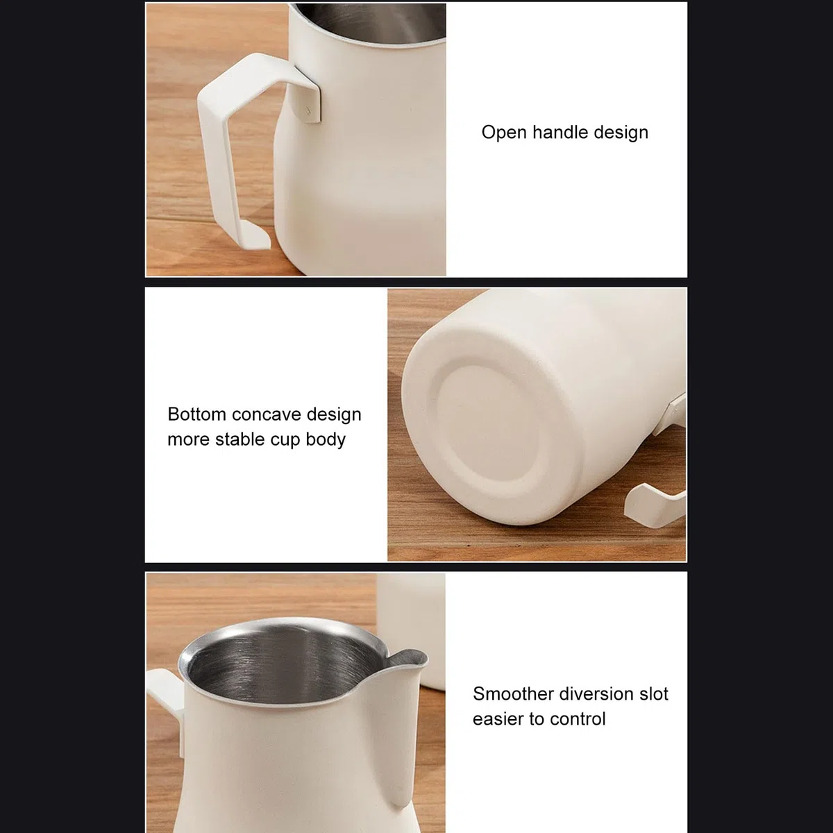 Bicchiere per il Latte, 450 Ml Bellissimo Bricco per il Latte Professionale, Robusto e Sicuro per il Negozio (#2)