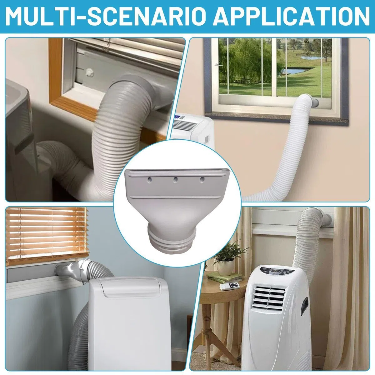 Adattatore Per Tubo Di Scarico Condizionatore Portatil, 130 Mm/150 Mm, Tubo Climatizzatore Portatile, Facile Da Installare, Compatibile Con Uscita Finestra Domestica