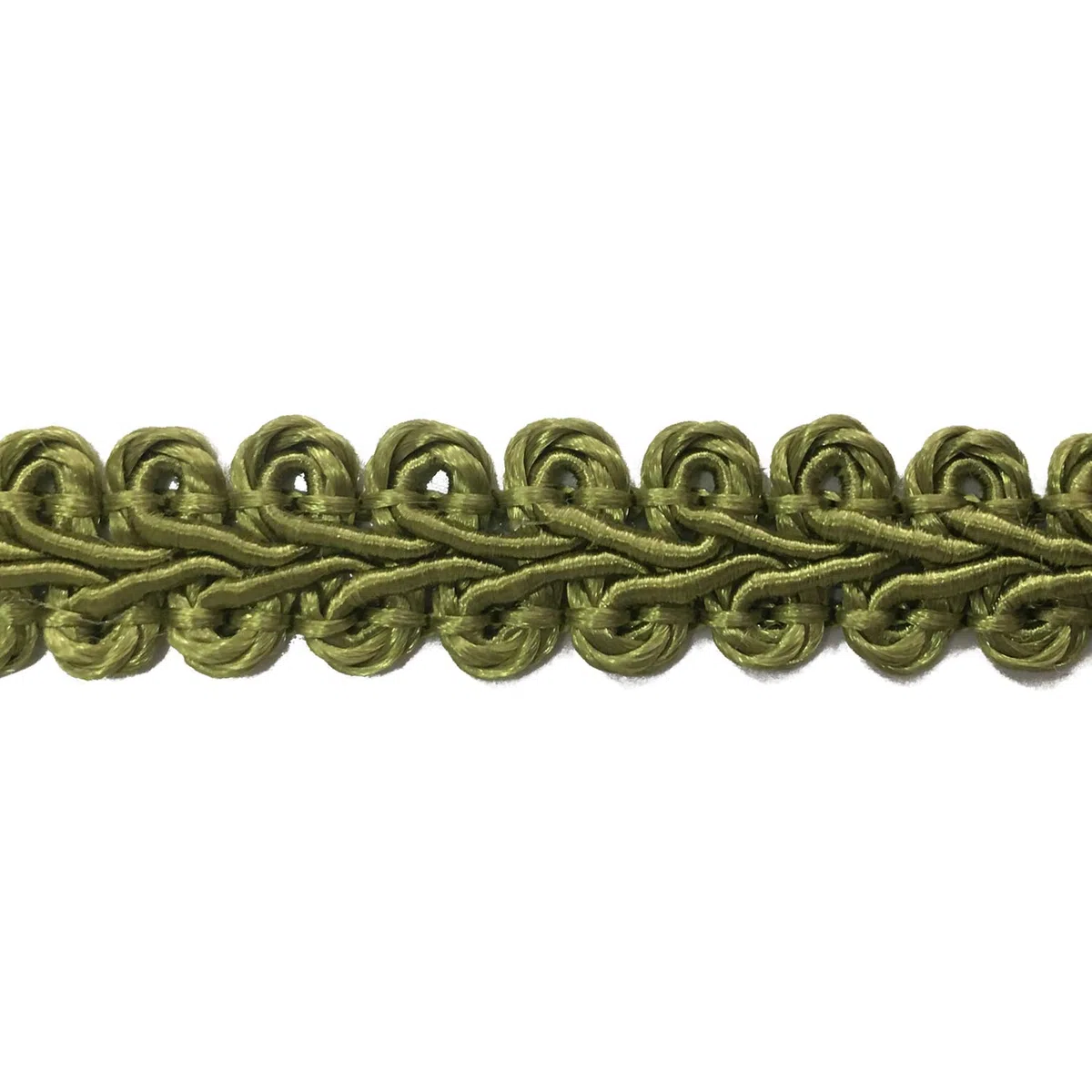 Bel Avenir Treccia Trim 1/2 Pollice 13,6 Iarde French Gimp Basic Cucito Poliestere Artigianato Fai da Te Costume Decorativo per la casa (Verde)