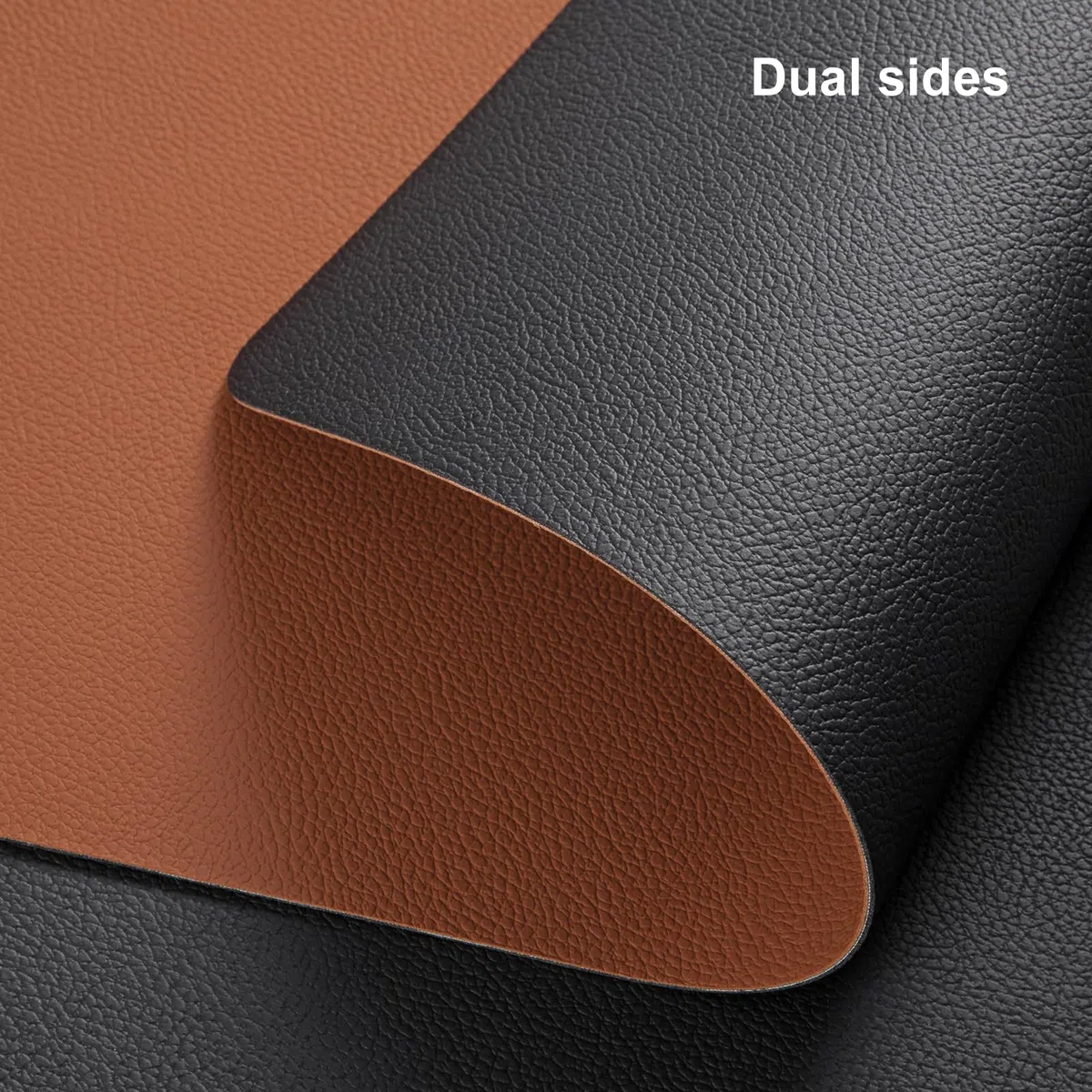 Myir JUN Runner da Tavolo, Moderno Runner da Tavolo Lavabile all'aperto a Doppia Faccia in pelle Impermeabile Antiscivolo e Utilizzabile 30 X 140 cm (Nero Marrone)