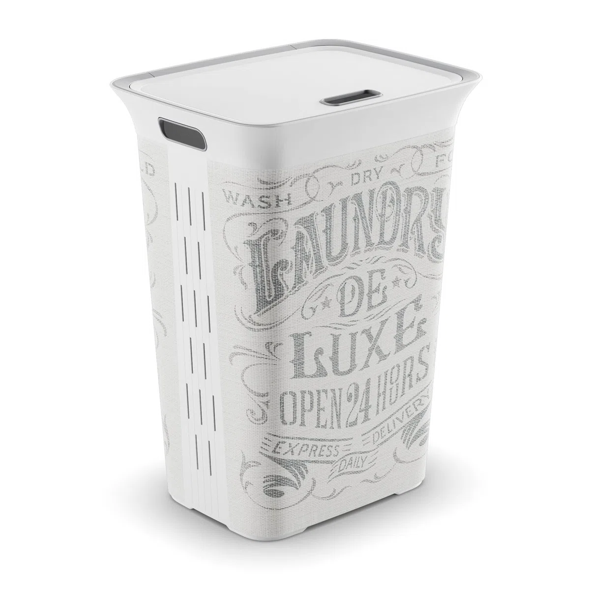 Curver Kis Chic Portabiancheria - Portabiancheria Decorato da 60 Lt - 44X35X61H Laundry Bag