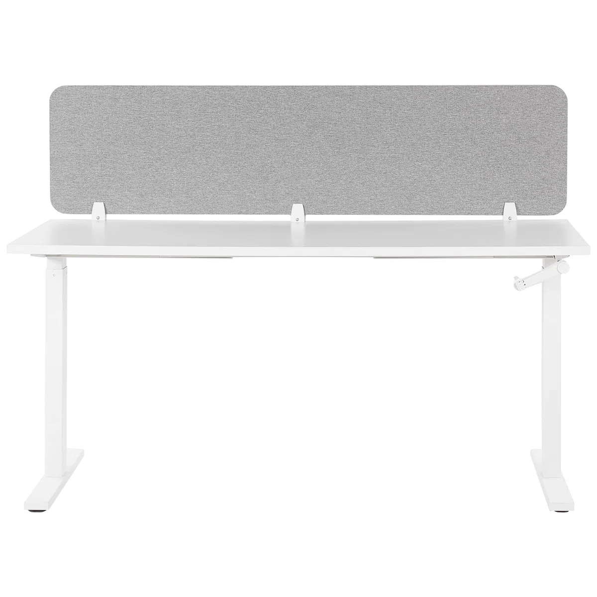 Beliani Pannello Divisorio Fonoassorbente in PET 180 x 40 cm Grigio Chiaro