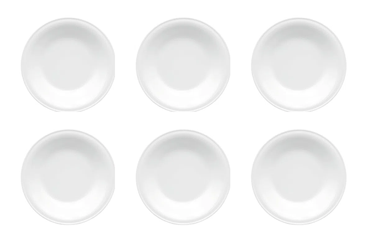 Dekorah 6 Piatti Fondi Piccoli in melamina italiana .Diamentro 19 cm, lavabili facilmente anche in lavastoviglie Molto resistente, produzione italiana.