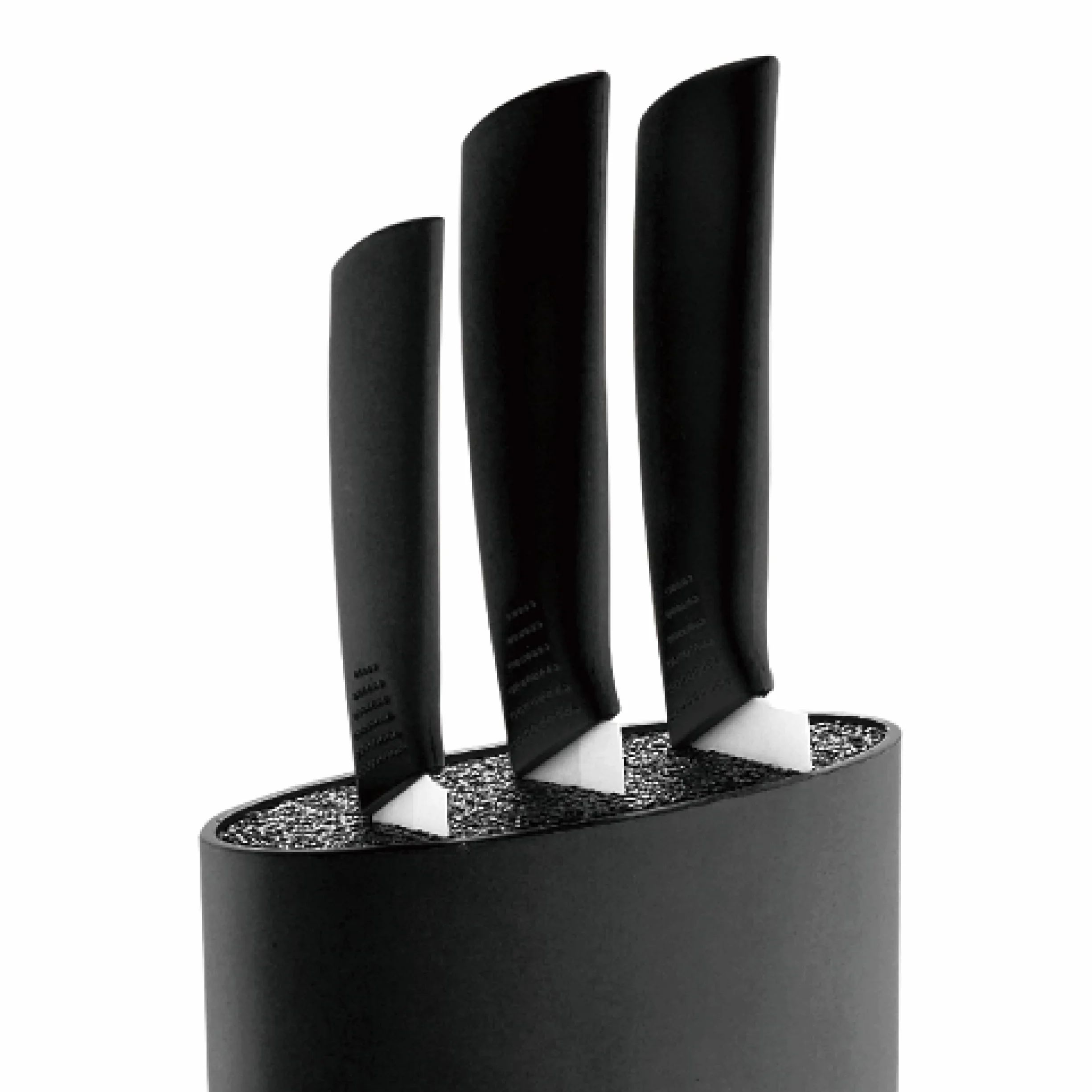 San Ignacio Black & White - Tacoma/Universal Block for Knives - dimensioni di 15.6x6.6x22cm prodotta in PET di grande resistenza - elegante nero - massima durata e qualità