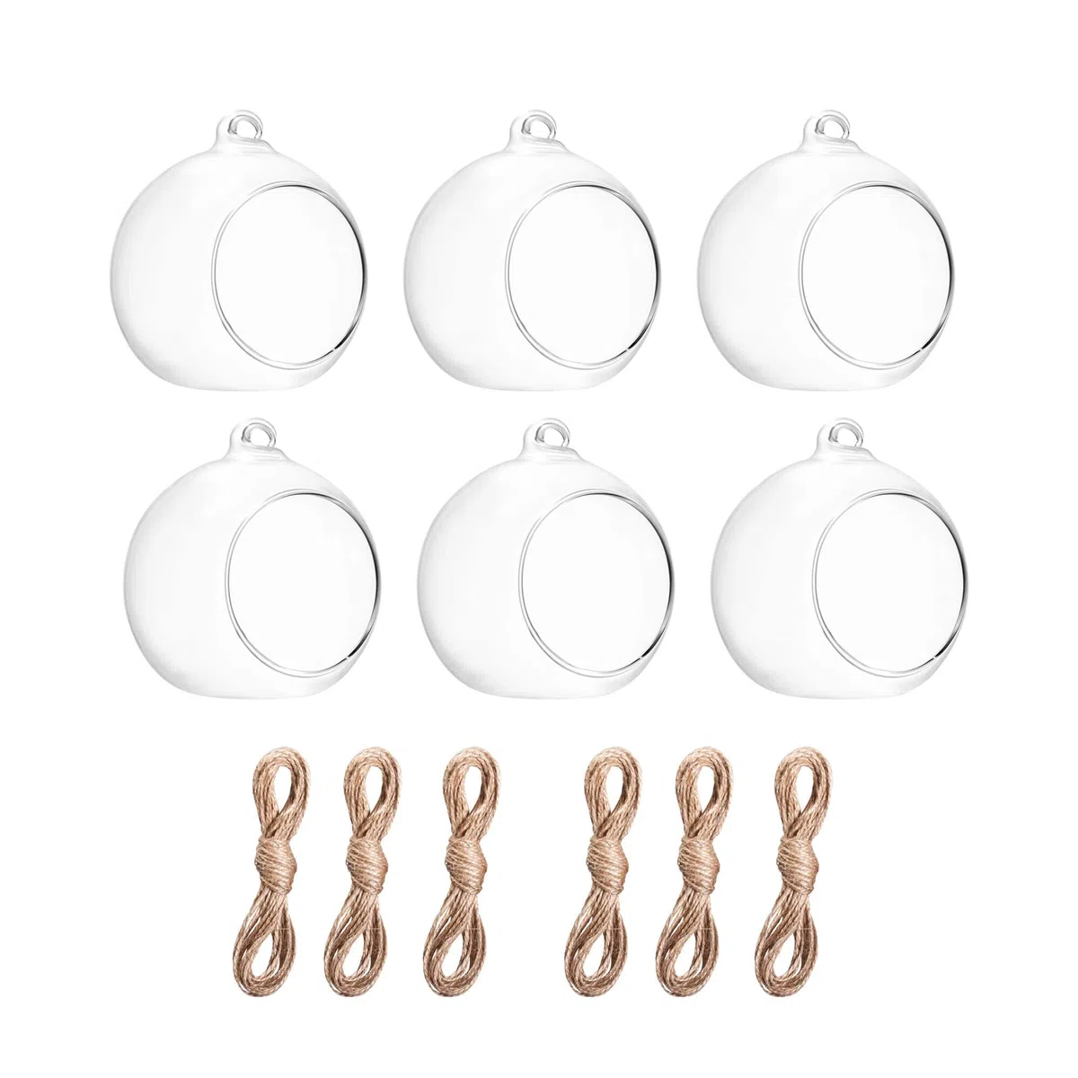 Portacandele in Vetro da Appendere, Vaso, Terrario per Piante da Fiore, Contenitore per Sfere, Micro Paesaggio Fai da Te per Casa, Ufficio, Matrimonio