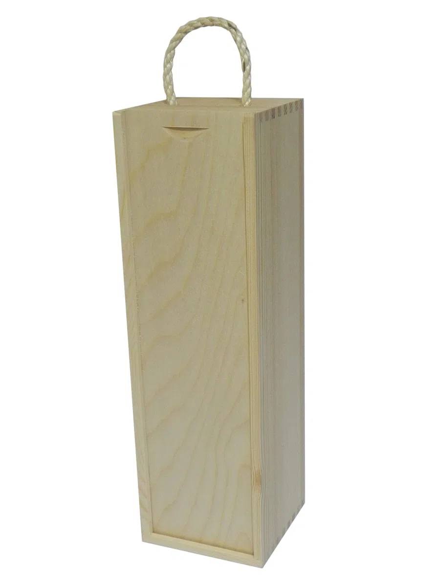 Contenitore in legno per vino, confezione regalo per bottiglie, per découpage e artigianato, in legno di pino