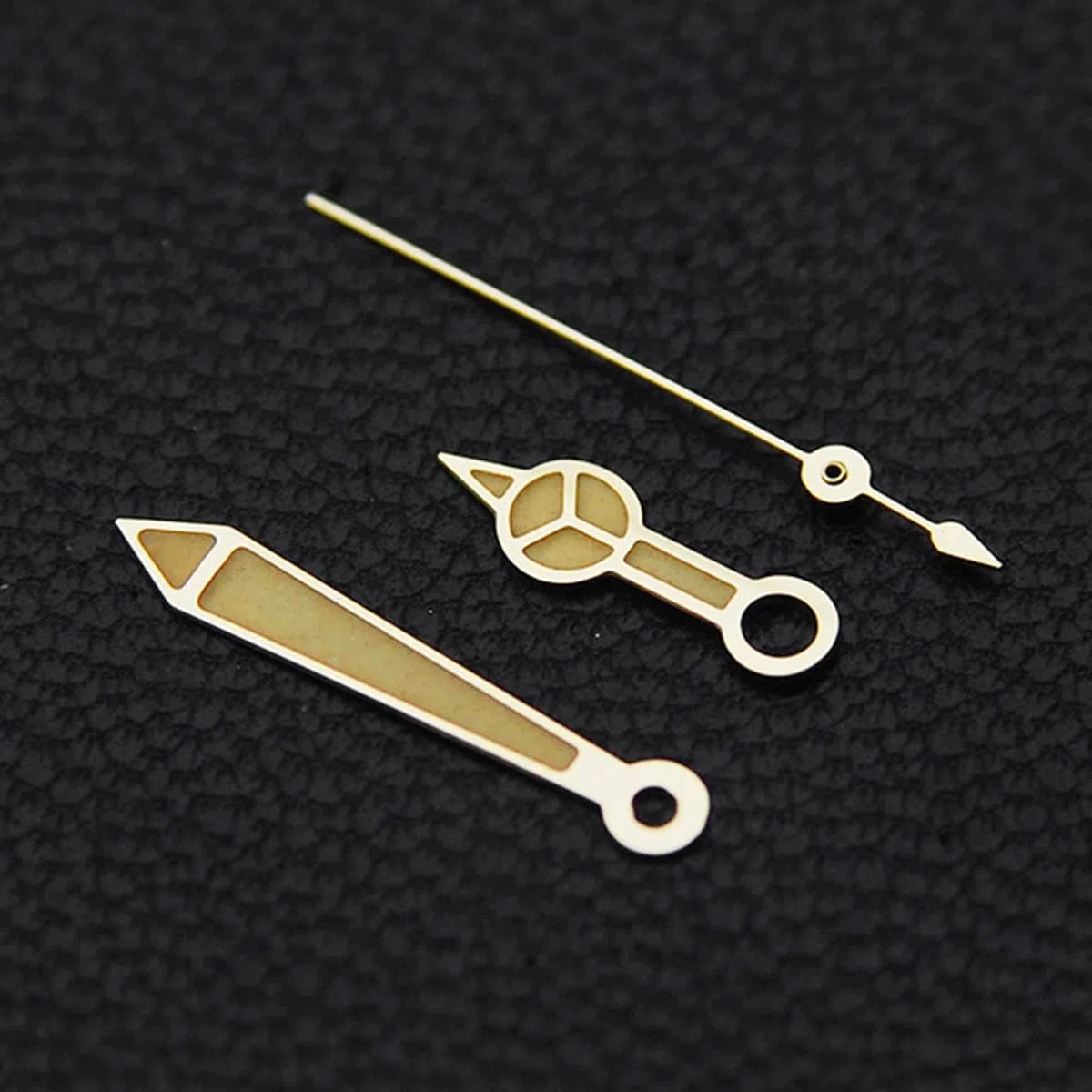 Sarini Lancette per Orologi in Oro 3 perni Parti di Riparazione per puntatori per Orologi Gialli Verdi Kit di Modifica del Movimento ETA 2824 2836 PT5000 Luminoso