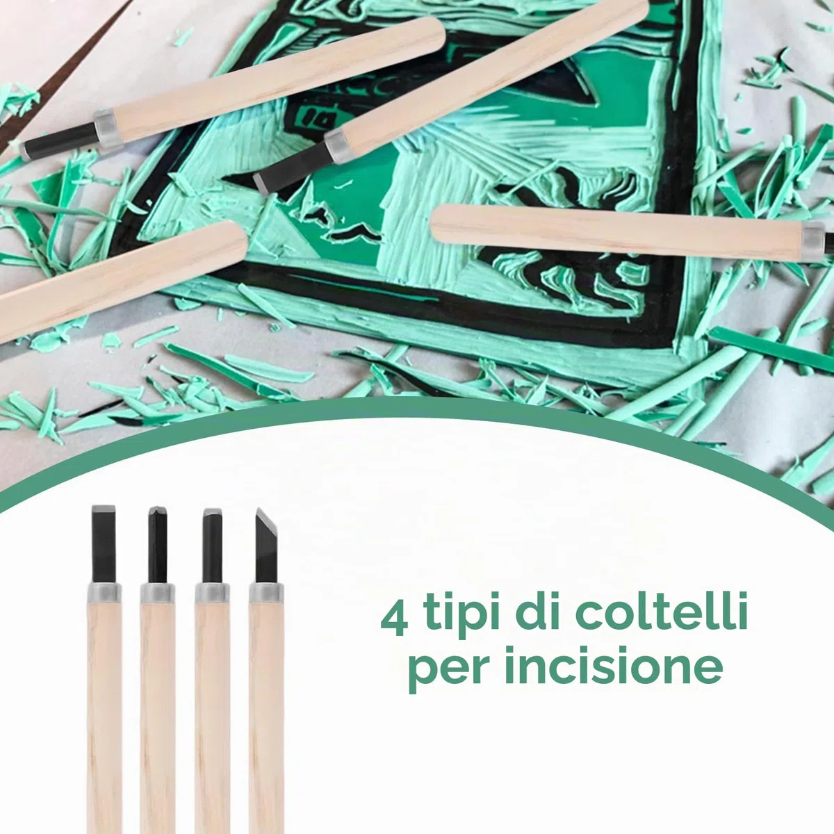 Linoleum Set di Fogli di Linoleum, Strumenti per Intaglio Linoleum per Incisione Kit Rubber Carving Block A4 A5 A6 Gomma per Timbri Fai da Te Sicuri per Timbri Artigianato Progetti di Stampa